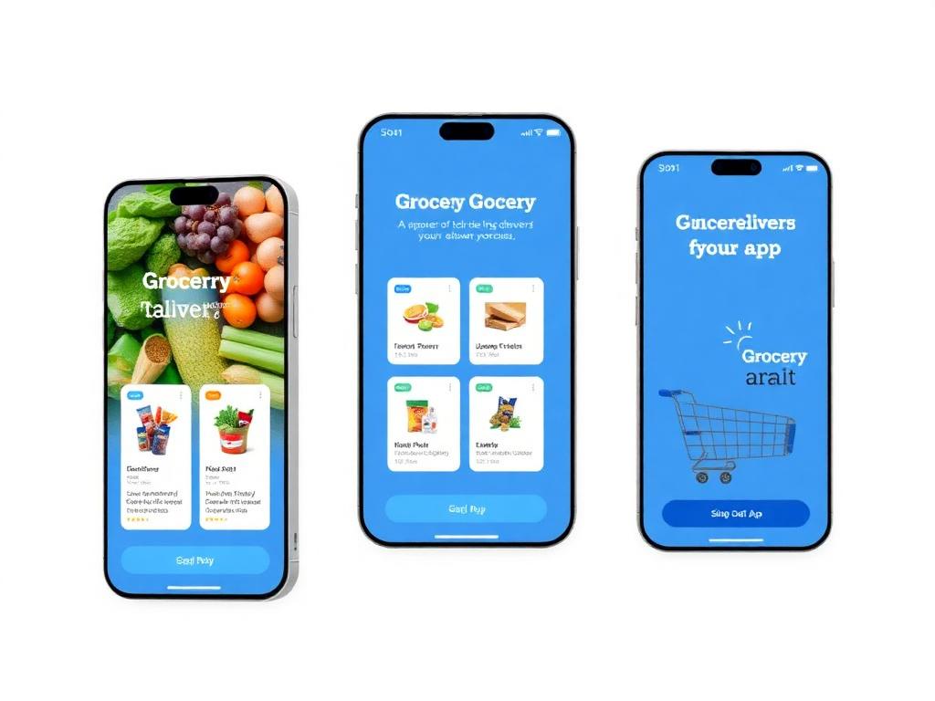 FreshCart Grocery App interface preview